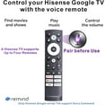 thumbnail image 4 of Nrdde 2025 Newest Model Hisense TV Remote Control Replacement Remote with Voice Control and Bluetooth for Hisense Smart Google TV, Android, 4 of 5