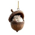 thumbnail image 1 of 1/8 piezas Adorno navideño Adorno acrílico con forma de bellota de animales del bosque Decoración colgante para fiestas navideñas Regalo de Navidad, 1 of 7
