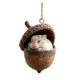 thumbnail image 1 of 1/8 piezas Adorno navideño Adorno acrílico con forma de bellota de animales del bosque Decoración colgante para fiestas navideñas Regalo de Navidad, 1 of 7