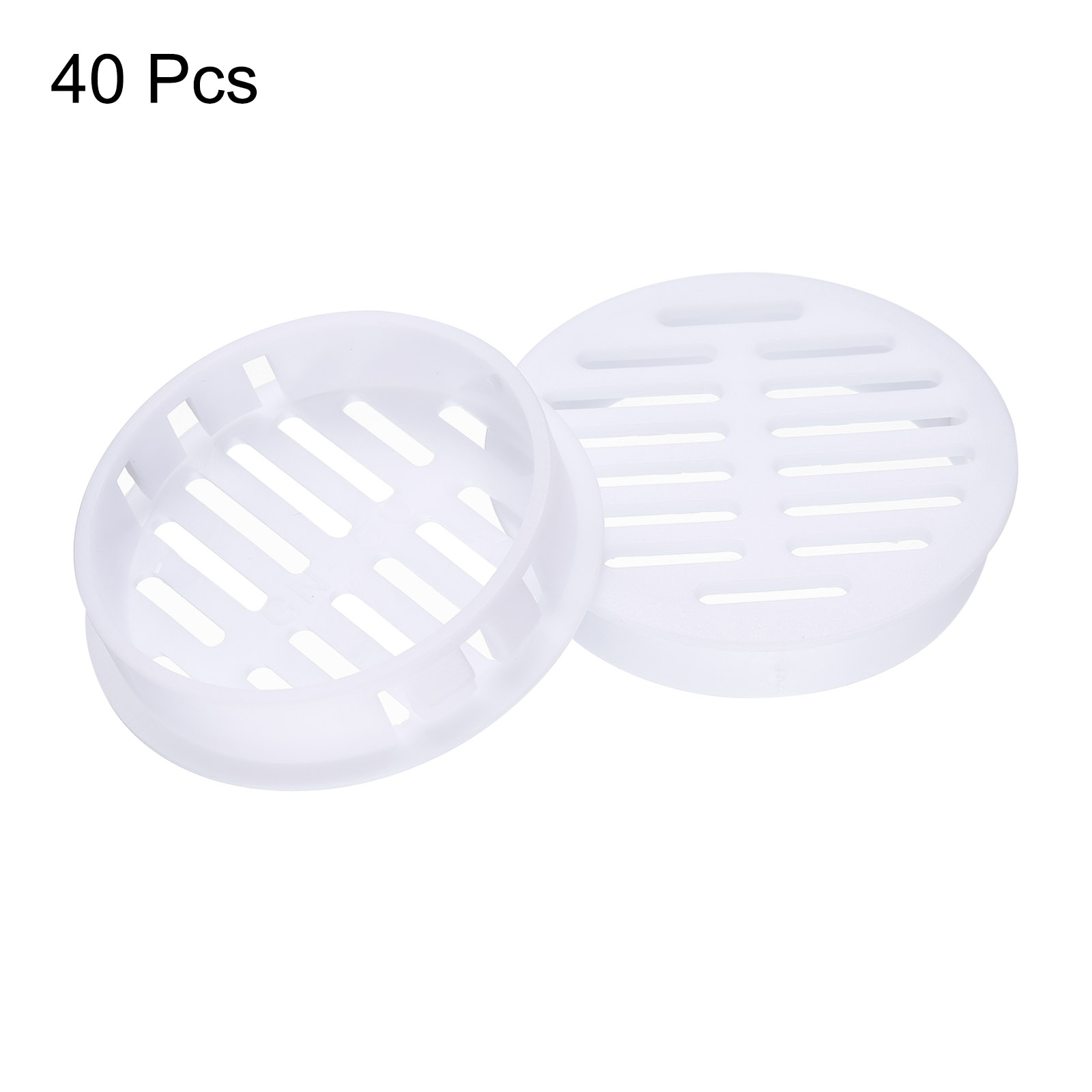 Uxcell 40Pcs 50mm/2in Air Vents Circular Soffit Vents, White Soffit Vent Cover