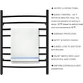 thumbnail image 5 of HEATGENE Towel Warmer 8 Bar Plug-in Curved Bath Towel Heater Towel Warmer for Bathroom Plug-in Drying Rack Matte Black, 5 of 7