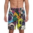 thumbnail image 1 of Fotbe Colorful Pug Pantalones Cortos de Pijama para Hombre, Ropa de Dormir, Pantalones de Pijama Cortos para Hombre-4X-Large, 1 of 6