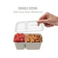 thumbnail image 5 of Bentgo Prep - 2-Compartment Snack Containers with Lids - Reusable, Microwaveable, Durable, & BPA-Free, Freezer and Dishwasher-Safe Meal Prep Food Storage - 10 Trays & 10 Lids (Clay), 5 of 8