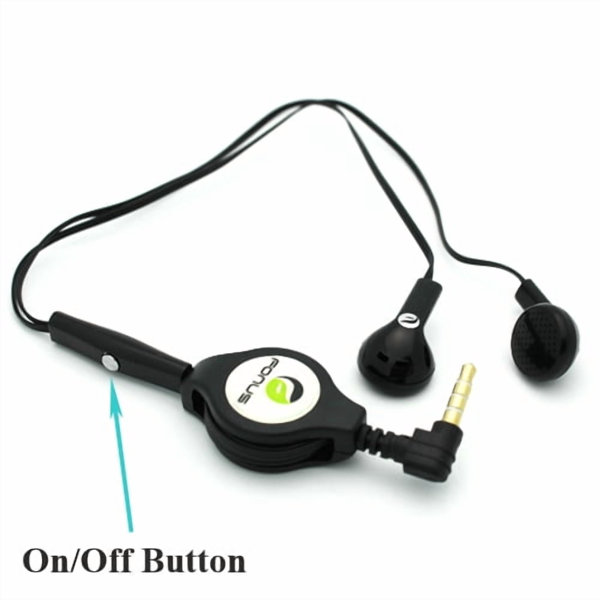 Retractable Earphones for Motorola Moto Tab G62/Tab G70 - Headphones Hands-free Headset Handsfree Earbuds Earpieces Microphone