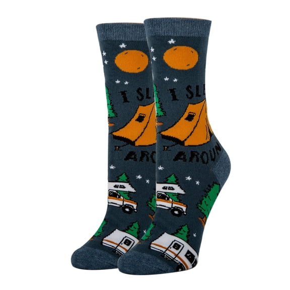 OoohYeah Women’s Funny Saying Crazy Crew Socks, Cool Novelty Comfort Cotton Dress Socks, Sleep Around