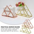 thumbnail image 3 of 2 soportes para servilletas de hierro, de metal, triangulares, para papel de cocina, 3 of 7