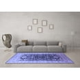 thumbnail image 3 of Ahgly Company Indoor Round Oriental Blue Traditional Area Rugs, 4' Round, 3 of 4