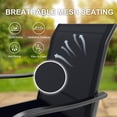 thumbnail image 4 of 3-Piece Outdoor Bar Set, Swivel Textilene Bar Stools with Glass-Top Table, Patio Bistro Set for Balcony, Backyard & Poolside, 4 of 5