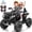 Black-A, variant on Joyracer ATV for Kids, 24 Volt Ride on Toys, 800W 4 Wheeler with 2 XL Seater, EVA Tires Power Car Wheels with Remote, Knee Pad, Music, Bluetooth, USB, Age 3-8, Max Speed Up to 5 MPH, Black