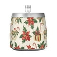thumbnail image 7 of Yayeee Ashtray with Lid for Cigarette Smokeless Stainless Steel Home Ash Holder, Red Christmas Poinsettia, 7 of 7