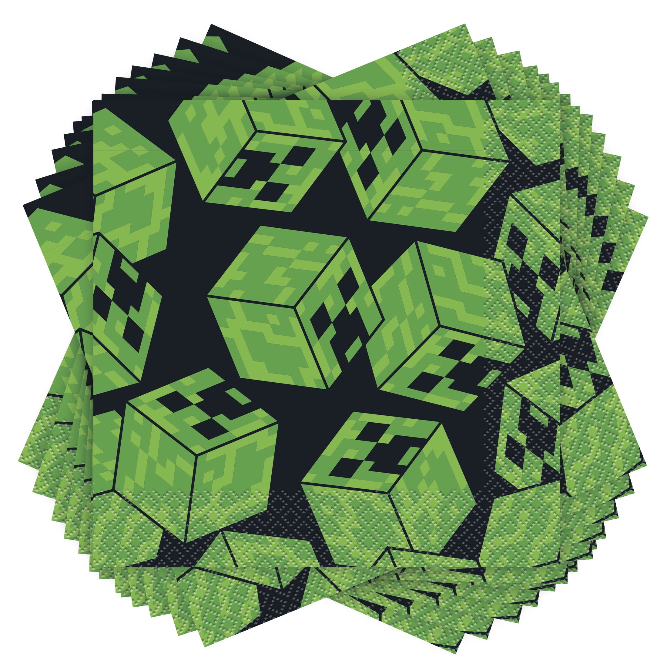 Minecraft 16 Count 6.5IN x 6.5IN Multicolor Lunch Napkins