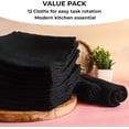 thumbnail image 2 of Kitchen Dish Cloths for Washing Dishes - Waffle Weave Cotton Dish Rag Towel - 13"x13" Set of 12 Black Kitchen Washcloth Dishcloth Dishrag Dishtowel Wash Cloth, 2 of 3