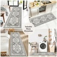 thumbnail image 6 of Findosom 2'x6' Runner Rugs for Hallway Machine Washable Runners Rug,Vintage Runner Rug Non Slip Kitchen Runner Rug Medallion Carpet Runner for Bedroom Laundry Entrance,Gray, 6 of 7