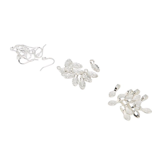 Earring Pendant, Portable Earring Hooks Pendant Set Exquisite Silver For Jewelry Making