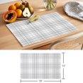 thumbnail image 6 of Buffalo Plaid Placemats Set of 4 Silver Gray Farmhouse Gingham Striped Place Mats Indoor Wipeable Table Mats Washable Cloth Dining Table Placemats for Kitchen Holiday Party Home Decor 13x19 Inch, 6 of 9