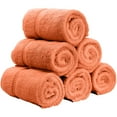 thumbnail image 3 of Luxury Hotel & Spa Collection, Quick Dry 100% Turkish Cotton 700 GSM, Eco Friendly Towel, for Bathroom, Gymand Kitchen Dobby Border Soft Hand Towel Set 16 X 30, Coral, Hand Towels - Set of 6, 3 of 4