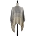 thumbnail image 4 of Styles I Love Womens Knit Two Tone Batwing Fringe Poncho Cardigan Pullover Cozy Sweater Wrap Jacket (Ivory), 4 of 6