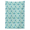 thumbnail image 3 of Ambesonne Seahorse Tablecloth Rectangular Table Cover, Silhouette Sea Horse, 60"x84", Sea Green Seafoam, 3 of 4
