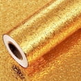thumbnail image 1 of Nvzi Papel pintado autoadhesivo en relieve para cocina, grueso, resistente a la humedad y al agua, papel de aluminio resistente a altas temperaturas y al aceite (dorado, 0,4 m * 10 m), 1 of 5
