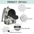 thumbnail image 4 of Highland Cow and Leaf Print Backpack for School, Cute School Bag with Adjustable Shoulder Straps and Padded Back, 15.7"x11.8"x5.5", 4 of 5