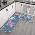 thumbnail image 2 of Pioneer Flower Floral Print Pattern Kitchen Rugs Sets Of 2,Anti Fatigue Kitchen Mat Rugs Non Slip Washable,Decorative Kitchen Floor Mats for Kitchen,Sink,Laundry,17"x30"+17"x47", 2 of 7