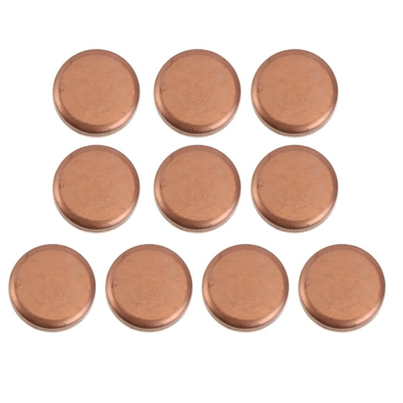 Shisuyan Copper Engineering Maintenance Cap Champagne Gold 10Pcs 1.1x1.1in