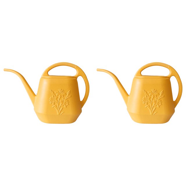 (2-Pack) Rinsvye Watering Can Watering Can Drip Clean House and Garden 1 Gallon Long Spout Watering Can Flower Patterns indoor Watering Can with Comfortable Handle Plastic Watering Can for Garden Gr