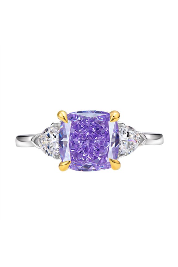 Wedding Rings for Women S925 Sterling Silver Rings for Women Cushion Cut 8*8mm Zircon Women Engagement Bands Stylish Hypoallergenic Personalized Promise Rings