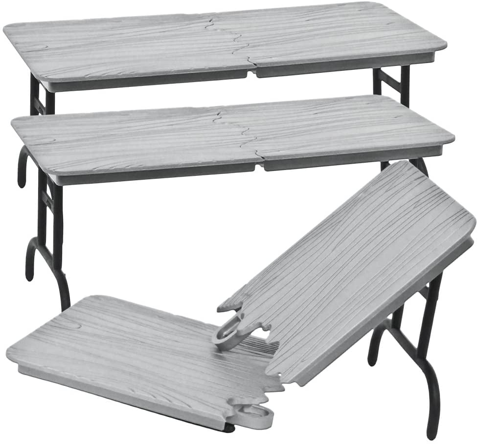 Set of 3 Silver Breakable Tables for WWE Wrestling Action Figures