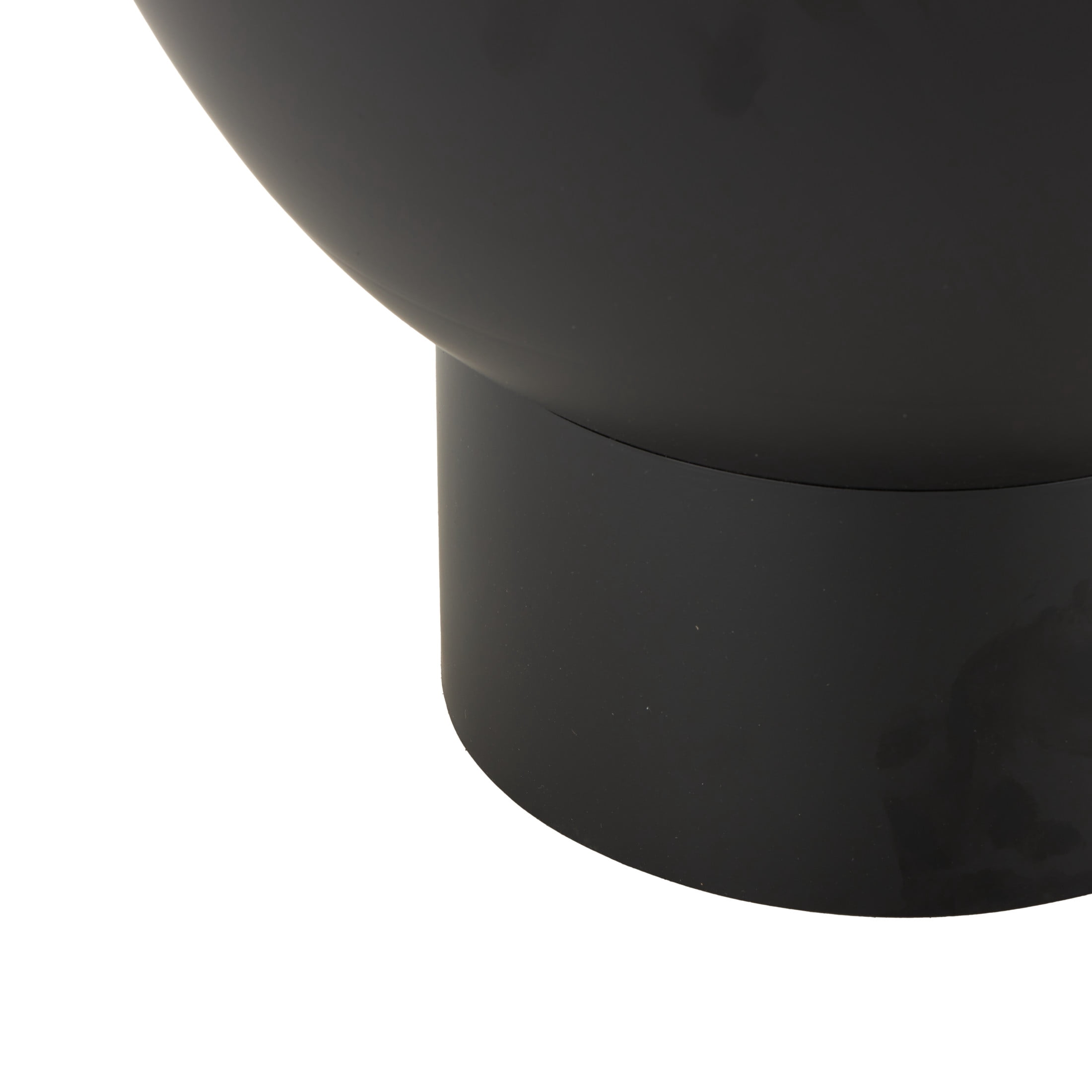 DecMode 22" x 19" Black Metal Geometric Accent Table with Glass Tabletop and Elevated Base, 1-Piece
