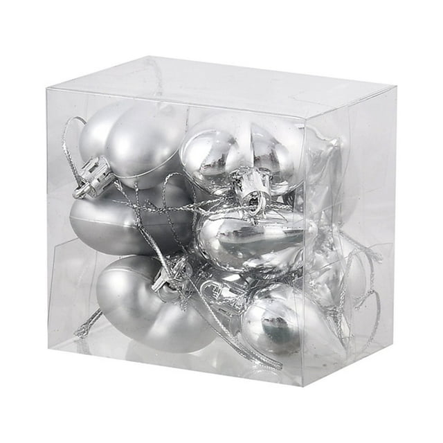 Silver Heart Ornament Romantic Valentine Party Decoration Gift Set Plastic Silver Silver #164x7