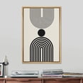 thumbnail image 2 of PixonSign Framed Canvas Print Wall Art Geometric Vintage Wave Stripe Circle Collage Abstract Shapes Illustrations Modern Art Boho Decorative Chic for Living Room, Bedroom, Office - 24"x36" NATURAL, 2 of 5