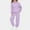 Purple, variant on Fesfesfes Kids Winter Fleece Lined Hooded Sweatshirt and Jogger Pants 2 Piece Set Cozy Warm Outfit for Boys Girls Casual Wear Soft Comfy Matching Tracksuit for Children(Beige#1,7-8 Years)