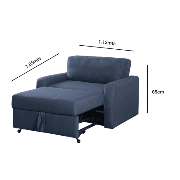Sofa CAMA Franco M & E MUEBLES Sillon Azul Denim