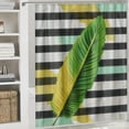 thumbnail image 6 of Orinice Black and White Shower Curtain Set, Tropical Shower Curtain, Banana Leaf Shower Curtain for Bathroom, Waterproof Fabric Palm Tree Shower Curtain Liner, Washable 69x72, 6 of 7