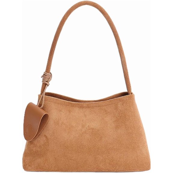 SPEKSEE Trendy Faux Suede Top Handle Bag for Women 2025 Large Capacity Hobo Shoulder Bag Minimalist Office Commuter Tote