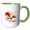 Green/White, variant on 3drose, Running Horse, Orange Mane. Chinese New Year. Year of the Horse Gift, 15oz Mug