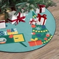 thumbnail image 3 of FMSHPON Colorful Christmas Design Xmas Christmas Tree Skirt Stand Mat for Holiday Party Decoration Indoor Outdoor 48 inches, 3 of 3