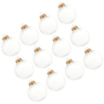 HOMEMAXS  12 Pcs Hanging Baubles Fillable Ornaments Christmas Tree Adhesive Dispenser Home