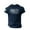 D-Blue, variant on Men's Casual Striped Hooded Men's Shirt Muslim Robe Long Sleeve Pinstripe Shirt Half Zipper Jubba Thobe