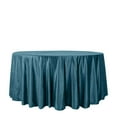 thumbnail image 2 of Efavormart 120" Peacock Teal Premium Velvet Round Tablecloth, Reusable Linen For Wedding Party Events, 2 of 2