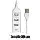 thumbnail image 3 of Concentrador USB 2.0 de 4 puertos con cable de 1.6 pies para PC Flash Drive Mobile HDD (Blanco), 3 of 5