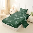 thumbnail image 2 of Feelyou Deep Green Dinosaur Twin Sheet Sets for Boys Men, Retro Line Wildlife Art Bedding, Green, 3-Piece, 2 of 5