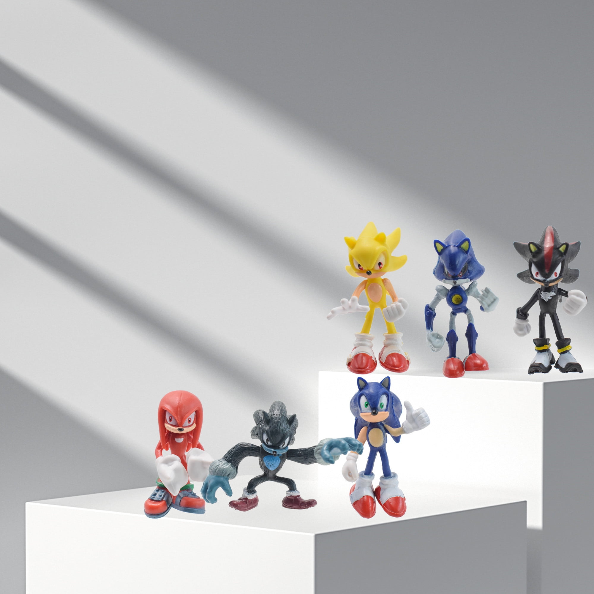 6pcs Sonic The Hedgehog Action Figures Toy Set Anime Collection Kids Toy 