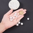 thumbnail image 3 of 1 Box Acrylic Imitation Pearl Beads No Hole/Undrilled Round White 18.9x11.2x1.7cm 390pcs/box, 3 of 7