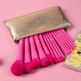 thumbnail image 2 of Set de brochas de maquillaje TEXAMO, 15 piezas, sintéticas, con funda, color rosa intenso, 2 of 6