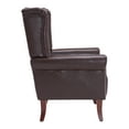 thumbnail image 3 of MOJAY Mid-Century Solid Manufactured Wood Solid Print Nailhead Trim Accent Chair, Caramel, 3 of 9