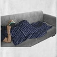 thumbnail image 6 of Navy Blue Soft Flannel Fleece Blanket, Marine Inspired Rope Pattern Knots Aquatic Composition Abstract Ornamental, Cozy Plush for Indoor and Outdoor Use, 50" x 70", Dark Blue White, by Ambesonne, 6 of 6