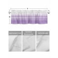 thumbnail image 4 of Valances for Windows Purple White Gradient Rod Pocket Cafe Window Treatments Valance Curtains for Kitchen Bathroom Laundry Basement Windows 56"x16", 4 of 9
