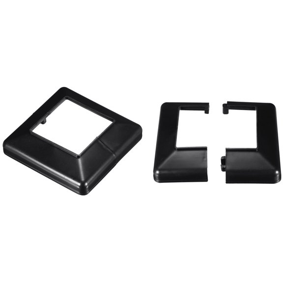 Unique Bargains Deck Post Base Cover, 2Pcs Split Style Post Bracket 80x80mm/3.15x3.15' Post Base for Hand and Stair Rails